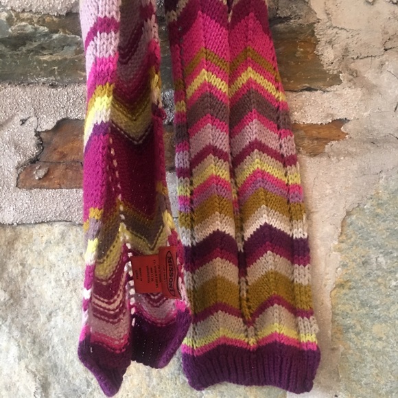 Missoni x Target Skinny Knit Pink Chevron Scarf - Picture 4 of 5
